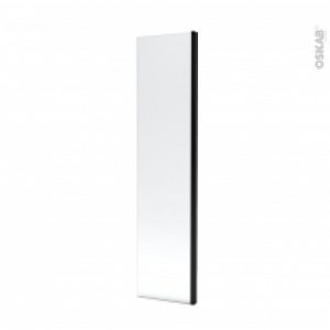 Volet Paroi De Douche A L Italienne 40 Cm Verre Transparent 6 Mm Profiles Noirs Atlas 2