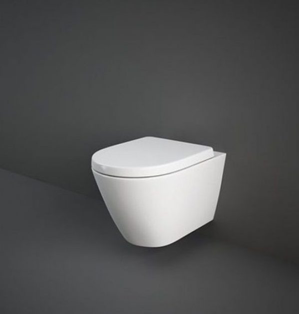 WC Suspendu Rak Ceramics RESORT Blanc Alpin Sans Bride Abattant Soft Close Quick Release