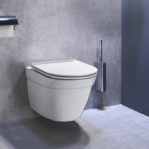 Wc suspendu Rodin et abattant frein de chute Jacob Delafon avec bati support Grohe