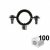 100 Colliers de fixation Atlas simple isophonique – Ø12 ou Ø14 ou Ø16 ou Ø18 ou Ø20 ou Ø22 – Fischer