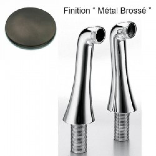 2 COLONNETTES HAUTES 130 mm MM3/4″ METAL BROSSE – CRISTINA ONDYNA CH16077