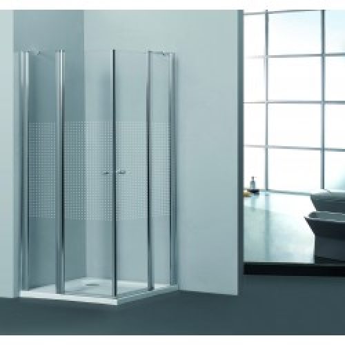 2 portes pivotantes – accès d’angle – petits carreaux – 86.5 – 88.5 x 190 cm – Priva – ALLIBERT