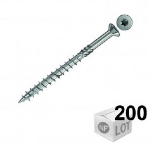 200 Vis inox A2 TX pour terrasse en bois Ø5x40mm ou Ø5x50mm – Fischer