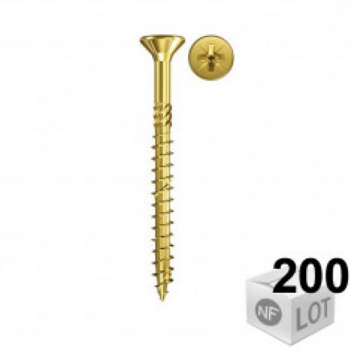 200 Vis VBA tête fraisée Power-Fast PZ3 Ø6 filetage partiel – en 5 MODÈLES – Fischer