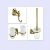 3 pièces accessoires de bain néoclassique en acier inoxydable et alliage de zinc