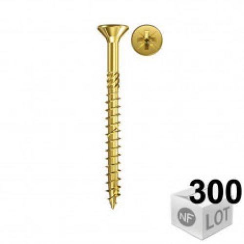 300 Vis VBA tête fraisée Power-Fast PZ2 Ø4,5 – en quatre modèles – Fischer