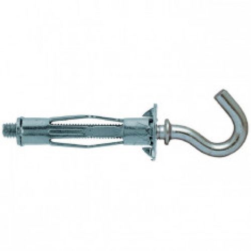 4 Chevilles métalliques HM 5×37 + 4 crochets ronds Ø5mm