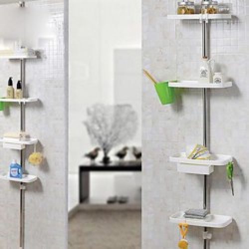 4 etagères à crémaillère en plastique abs et inox