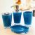 4 pièces accessoires de salle bain en acrylique bleu
