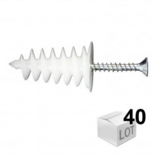 40 chevilles ISORAM avec 40 vis agglo 4,5×35 – Ram