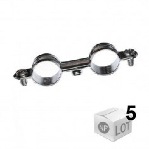 5 Colliers métallique en acier double – Ø18 ou Ø20 ou Ø22 ou Ø24 ou Ø28 – RAM