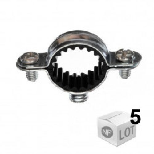 5 Colliers métalliques en acier simple isophonique – Ø32 ou Ø28 – RAM