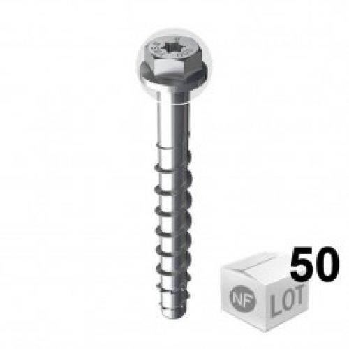 50 Vis béton ULTRACUT FBS II Ø8 – Tête hexagonale + empreinte Torx – DISPONIBLE en 7 longueurs