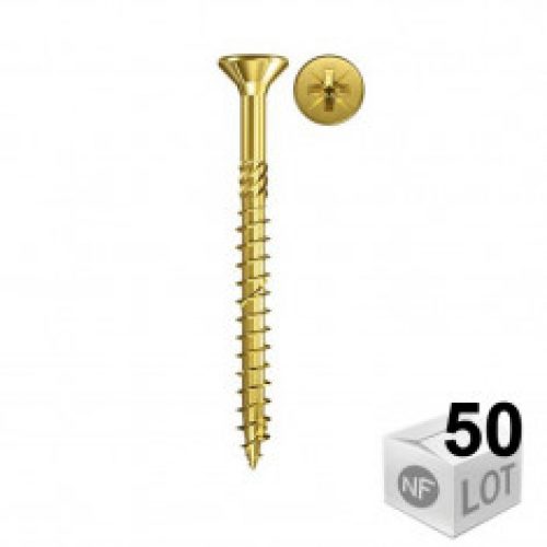 50 Vis VBA tête fraisée Power-Fast PZ1 Ø3 – En six modèles – Fischer