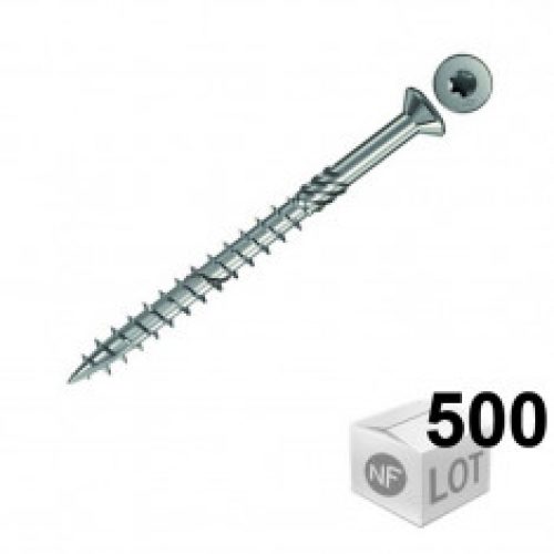 500 Vis inox A2 TX spéciales pour terrasse en bois Ø5x50mm ou Ø5x60mm – Fischer