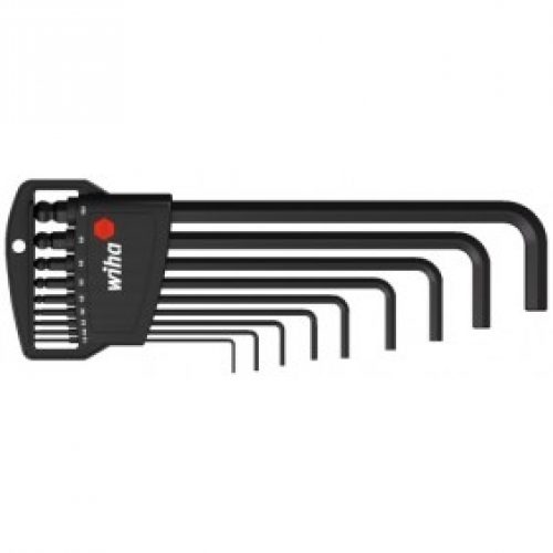 9 clés mâles longues coudées 6 pans à tête sphérique – 03992