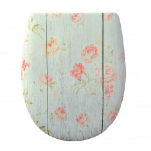 Abattant wc bois OLFA Ariane Bois et roses