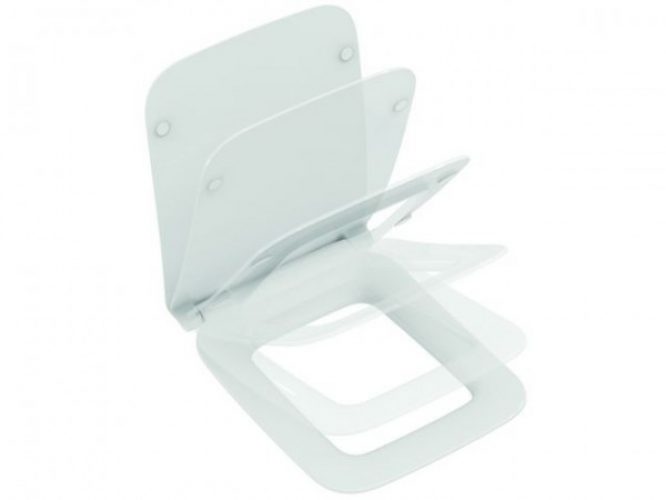 Abattant WC Frein de Chute Ideal Standard STRADA II Frein de Chute 365x445x60mm Blanc