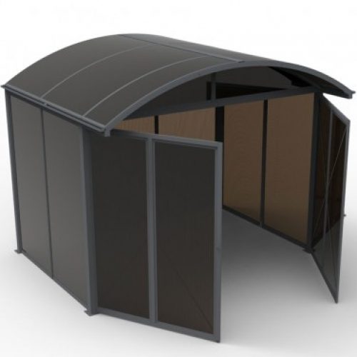 Abri de jardin aluminium refermable intégralement, surface 7.20m²
