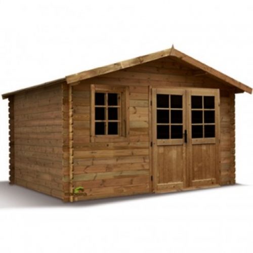 Abri de jardin en bois emboîté MADEIRA ALOHA 9.75m²