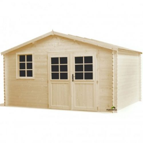 Abri de jardin en bois emboîté MADEIRA MEDYNE 13.91m²