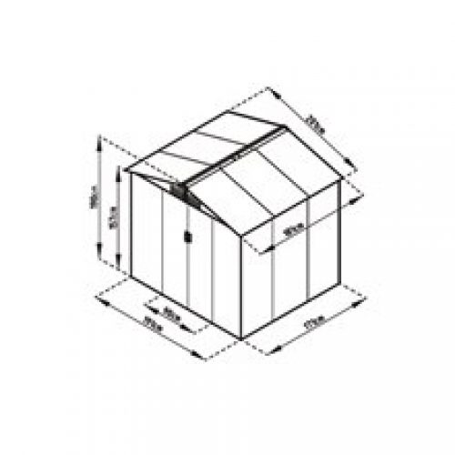Abri de jardin en métal 3,64m² Manchester Gardiun
