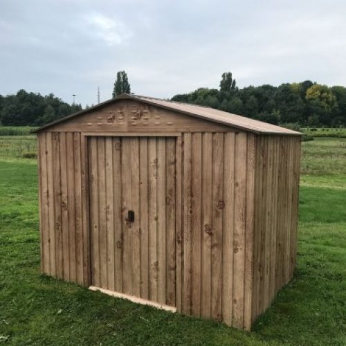 Abri de jardin métal imitation bois DURAMAX Colossus 9.69m²