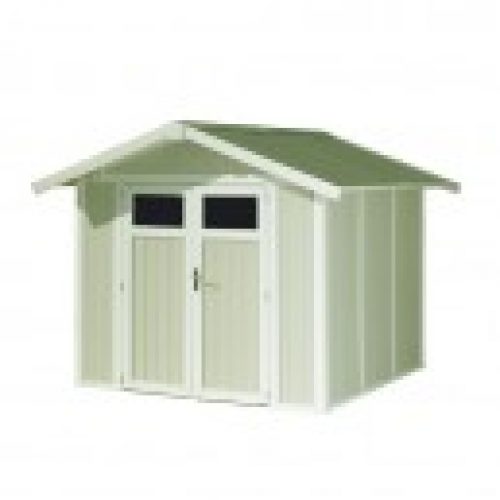 Abri de jardin PVC Utility 5 Gris / Vert – Grosfillex