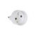 Adaptateur 2P 10/16A Europe 2P Blanc D.4.8mm