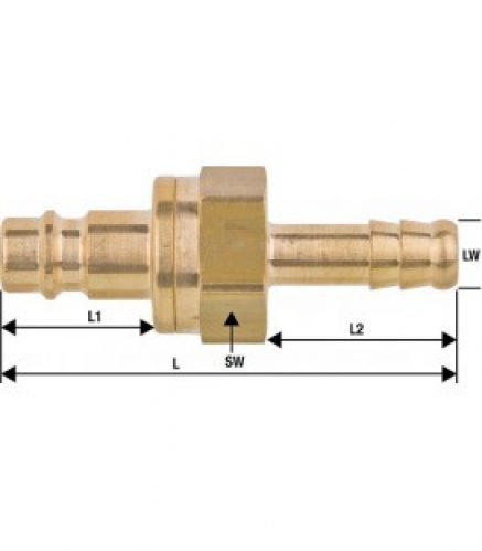 Affaiblisseur de regularite, raccord de tuyaux Type 26 8mm