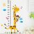 Affiche murale Girafe, guide de taille