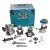 Affleureuse Makita Drt50Zjx3 18V O 8Mm Avec Kit D Accessoires Machine Nue