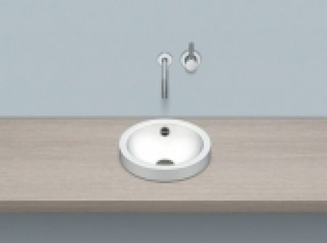 Alape AB.K325.1 – Aufsatzbecken 325 mm ohne Hahnloch mit Überlauf weiß