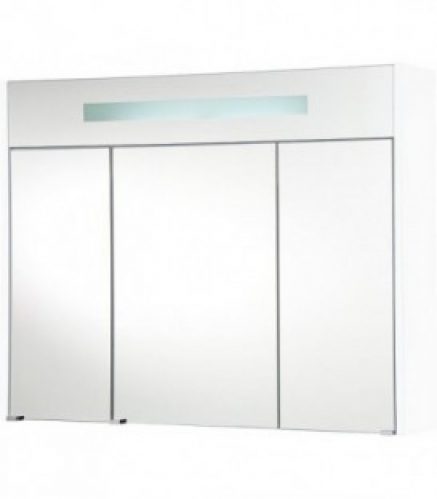 Amoire a glace avec joue éclairée, blanc mat, 3 portes 950x750x188mm