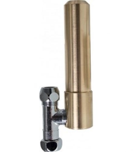 Amortisseur de coups de belier avec branch. Pc T 3/8″ x 10 mm sur vanne d’angle, laiton nickele