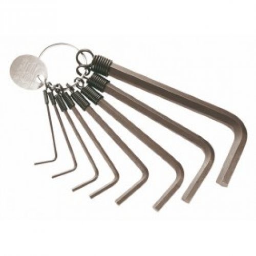 Anneau de 8 clés allen coudées courtes 1.5 à 8 mm, 87H.JE8