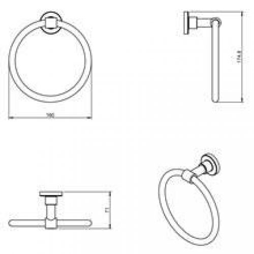 Anneau porte-serviettes contract COSMIC