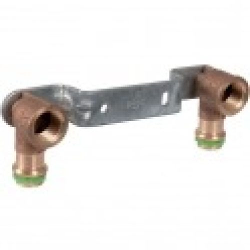 Applique laiton double avec support décalé à sertir – F 1/2″ – Ø 15 mm – Comap