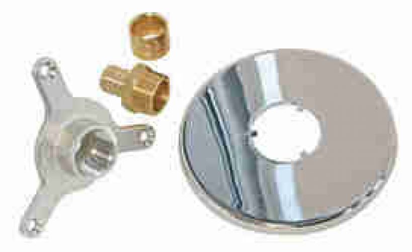 Applique Murale pour robinet d&rsquo;arrosage à glissement – Finition Laiton Brut