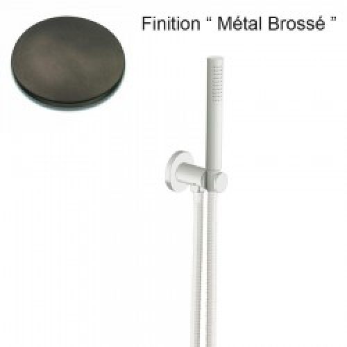 APPLIQUE PRISE D&rsquo;EAU DOUCHETTE FLEXIBLE METAL BROSSE – CRISTINA ONDYNA PD47577