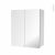 Armoire De Salle De Bains Rangement Haut 2 Portes Miroir Cotes Blancs L60 X H70 X P27 Cm Hakeo