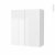 Armoire De Salle De Bains Rangement Haut Bora Blanc 2 Portes Cotes Blancs L60 X H70 X P27 Cm