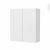 Armoire De Salle De Bains Rangement Haut Ginko Blanc 2 Portes Cotes Blancs L60 X H70 X P27 Cm