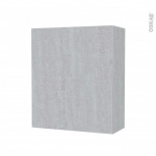 Armoire De Salle De Bains Rangement Haut Hoda Beton 1 Porte Cotes Decors L60 X H70 X P27 Cm
