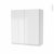 Armoire De Salle De Bains Rangement Haut Ipoma Blanc Brillant 2 Portes Cotes Blancs L60 X H70 X P27 Cm