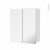 Armoire De Salle De Bains Rangement Haut Ipoma Blanc Brillant 2 Portes Miroir Cotes Decors L60 X H70 Xp27 Cm