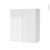 Armoire De Salle De Bains Rangement Haut Iris Blanc 2 Portes Cotes Blancs L60 X H70 X P27 Cm