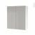 Armoire De Salle De Bains Rangement Haut Ivia Gris 2 Portes Cotes Blancs L60 X H70 X P27 Cm