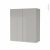 Armoire De Salle De Bains Rangement Haut Ivia Gris 2 Portes Cotes Decors L60 X H70 X P27 Cm