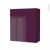 Armoire De Salle De Bains Rangement Haut Keria Aubergine 1 Porte Cotes Decors L60 X H70 X P27 Cm